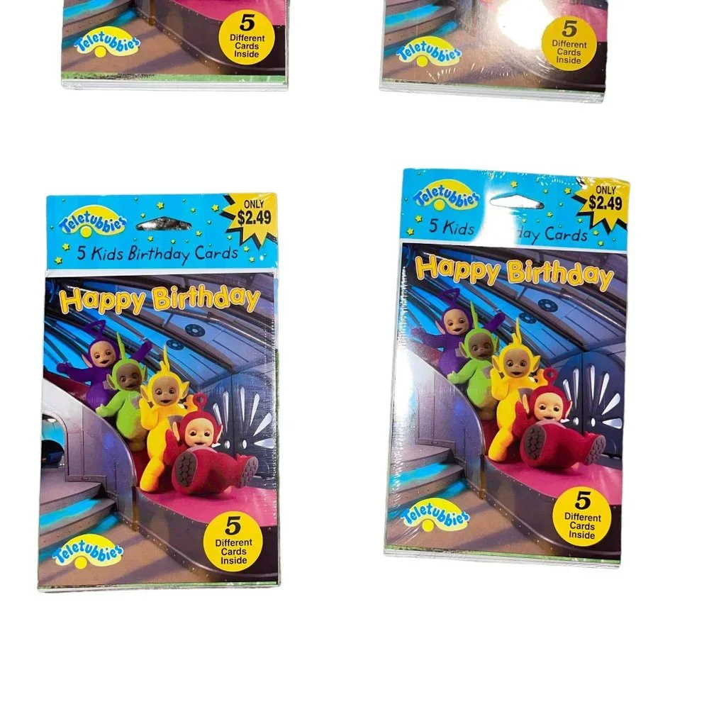 NIP American Greetings Teletubbies Vintage 2000 5 Pack Birthday Cards Ragdoll